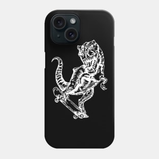 SEEMBO Dinosaur Skater Skateboarding Skateboard Skateboarder Phone Case