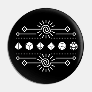 Ornamental Dice Set of Occultist Tabletop RPG Gaming Pin