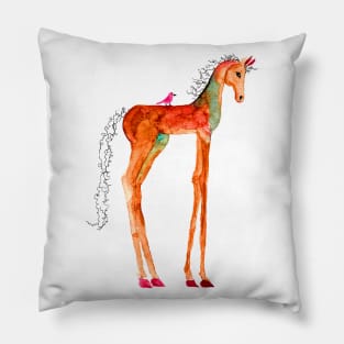 Horse and Bird Pillow