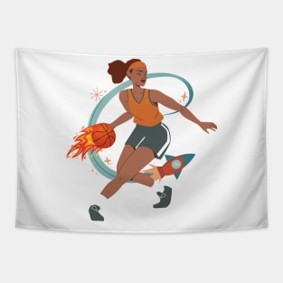 Blazing Hoops Tapestry