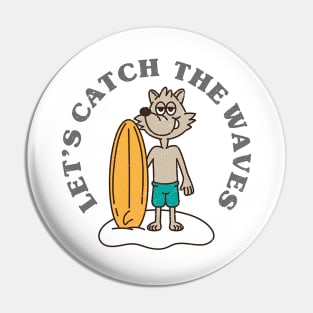 Surfing Dog Pin