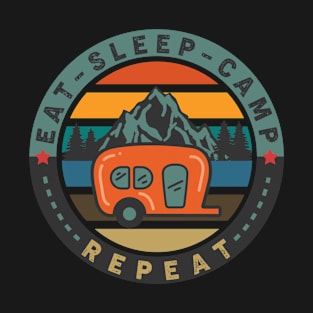 eat sleep camp repeat T-Shirt