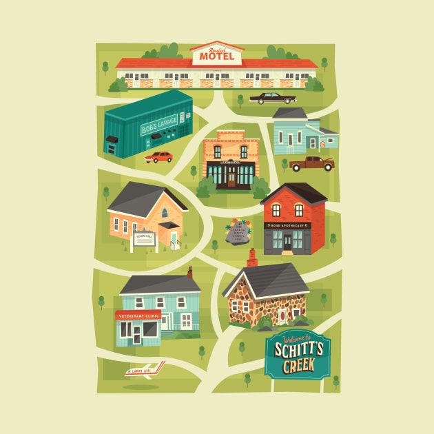 Schitt's Creek Town Map by risarodil