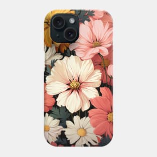 Flower Floral Retro Boho Yellow Pink Flowers Groovy Eclectic Phone Case