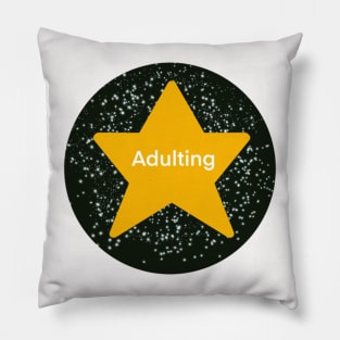 Gold Star Adulting Pillow