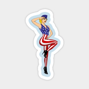 4th Of July Pin Up Girl Magnet