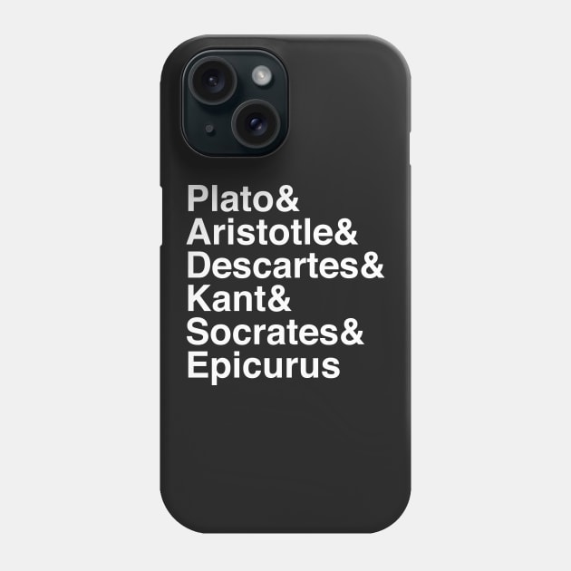 Helvetica Philosophers Phone Case by Woah_Jonny