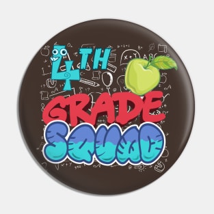 4th Fourth Grade Squad Tee Back To School Class Of 2019 Graduation Gift Student Kids Preschool Teacher Shirt First Day Of School Gift Education Shirt Pin