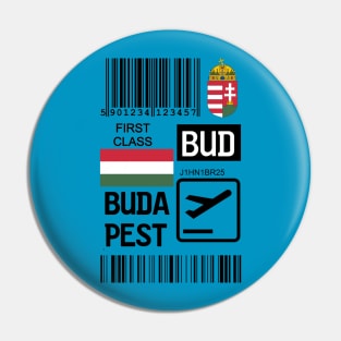 Budapest Hungary travel ticket Pin