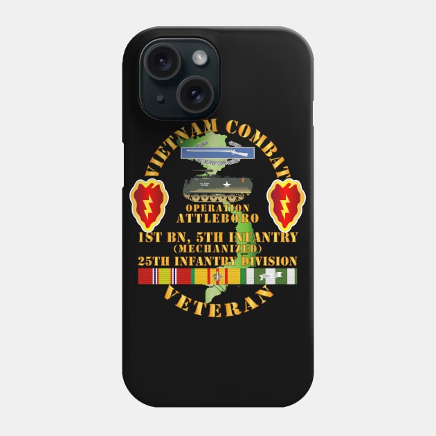 Vietnam Combat Vet w 1st Bn 5th Inf - 25th Inf Div - Operation Attleboro w VN SVC Phone Case by twix123844