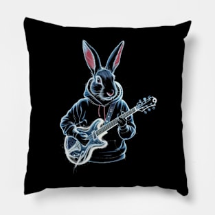 Jack Rabbit Blues Pillow