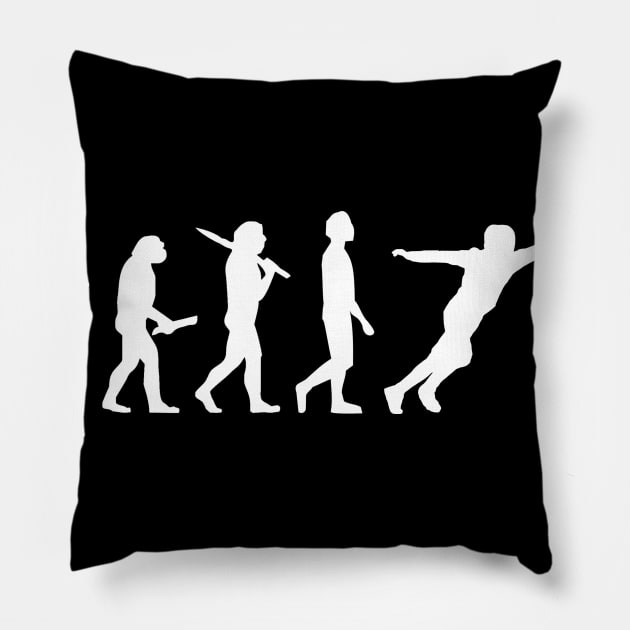 Funny Fencing Evolution Gift For Fencers Pillow by OceanRadar