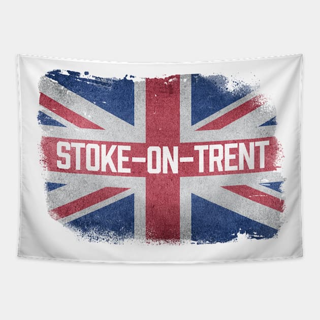 Stoke-On-Trent | British United Kingdom Flag Vintage UK Proud Souvenir Tapestry by Rixta Tees