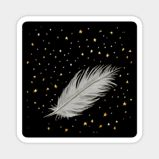 Feather and Stars Magnet