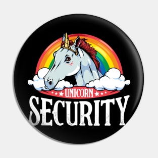 Unicorn - Funny Unicorn Security Rainbow Pin