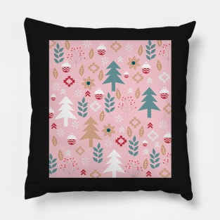 Cute Christmas in pink Pillow