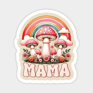 Mama Mushroom Rainbow  Garden Tee Magnet