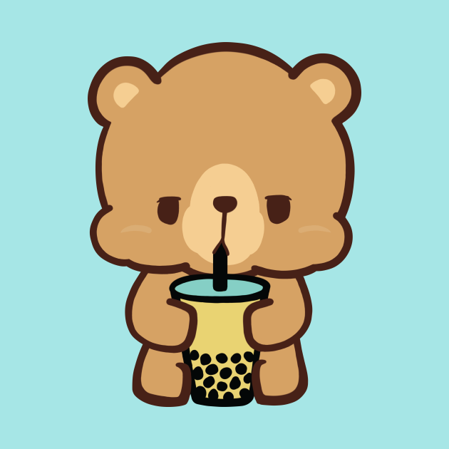 Boba Bear - Bubble Tea - Tapestry | TeePublic