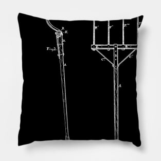 Gavel Fork Vintage Patent Hand Drawing Pillow