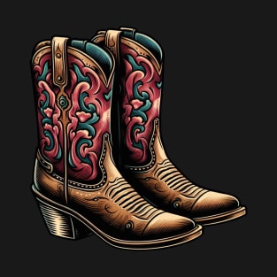 Traditional mexican cowboy boots T-Shirt