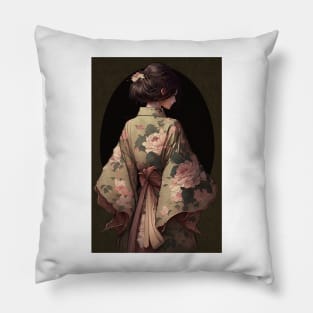 Kimono with Roses Pillow