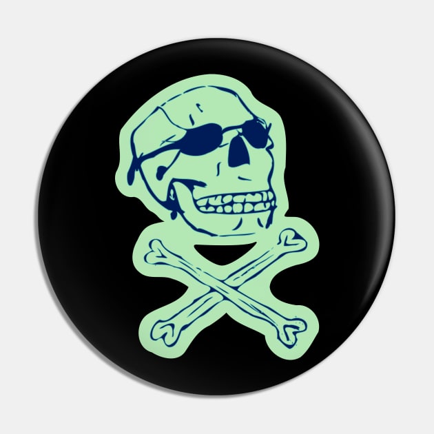 The Coolest Skull Around Pin by nonbeenarydesigns