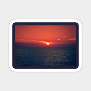 Open Sea Autumn Sunset Print Magnet