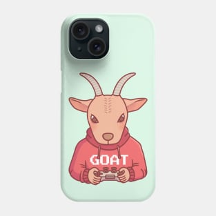 Funny Goat Gamer Playing Video Games Phone Case