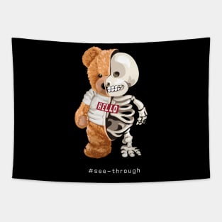 skeleton teddy bear Tapestry