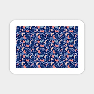 Deep blue soap bubbles pattern, abstract water fizz Magnet