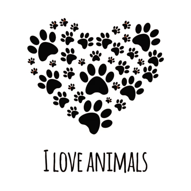 i love animals t-shirt by ZAGGYSHIRT