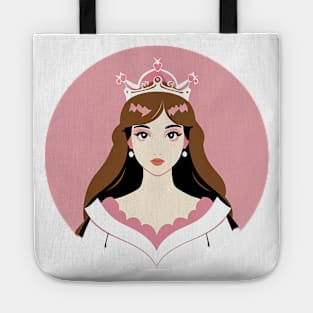 Pink Peachy Princess With Tired Eyes Tote