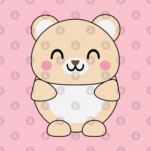 Cute Kawaii Baby Bear by Kam Bam Designs
