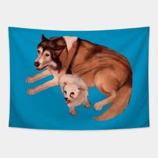 Dog Best Friends Tapestry