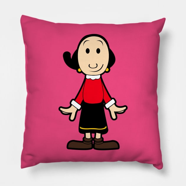 Olive Oyl Pillow by nataliawinyoto