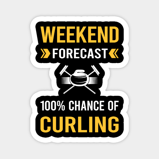 Weekend Forecast Curling Magnet by Good Day