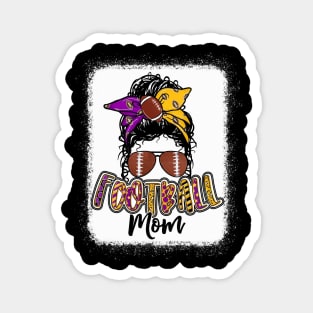 Football Mom Purple and Gold Magnet