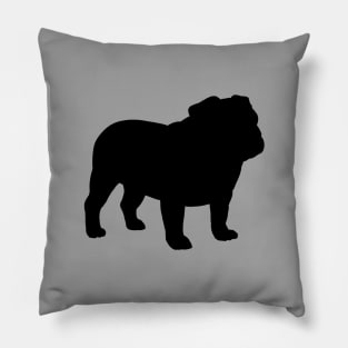 Bulldog Dog Breed Silhouette Pillow