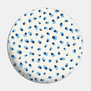 Minimal Blue Dots Paint Art Pin