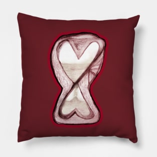 Heart Key Hour Glass Pillow