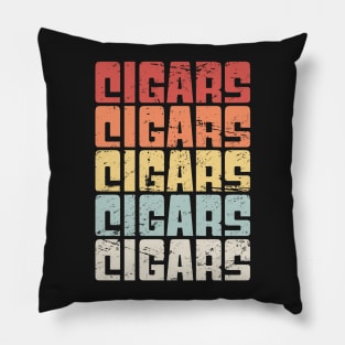 Vintage Retro 70s CIGAR design Pillow