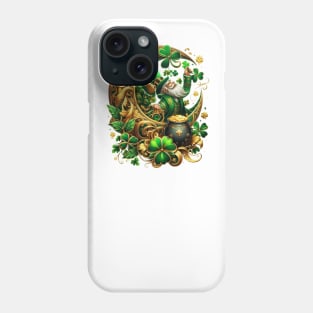 Green And Gold Shamrock Phone Case