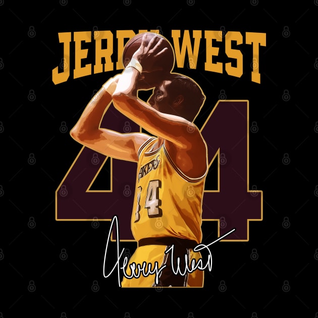 Jerry West Mr Clutch Basketball Legend Signature Vintage Retro 80s 90s Bootleg Rap Style by CarDE