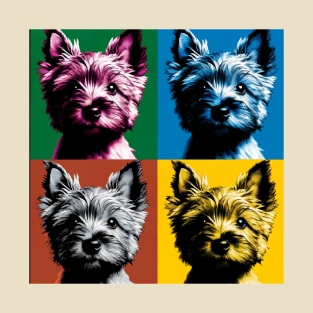 Pop Retro Art Cairn Terrier - Cute Puppy T-Shirt