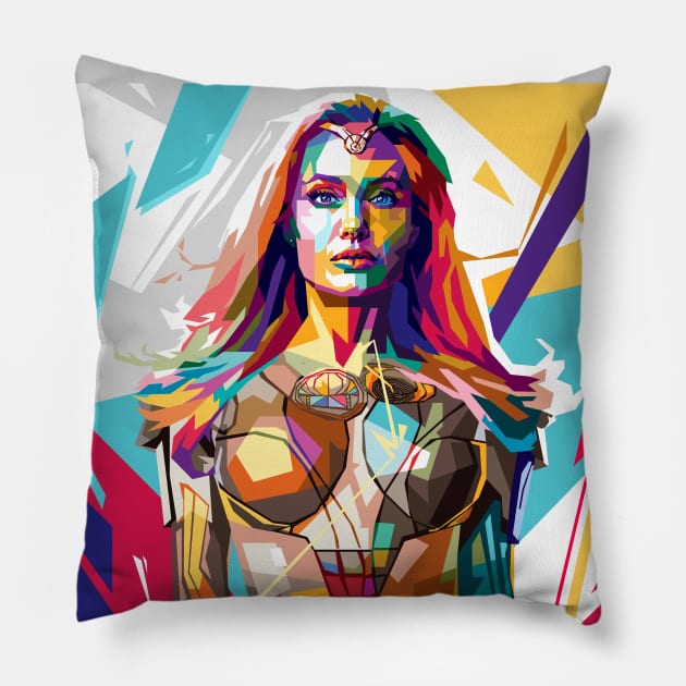 Angelina Jolie Pillow by RJWLTG