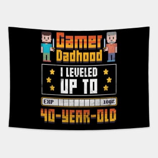 Best Father Gamer Dad 40 Years Tapestry