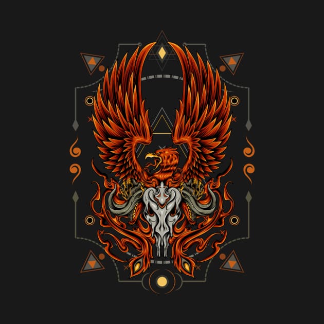 Creative powerful phoenix by AGORA studio