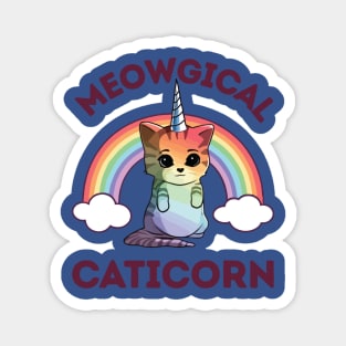Meowgical Magical Rainbow Kitty Cat Unicorn 2 Magnet