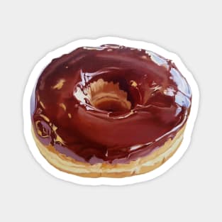 Chocolate Dip Donut Painting #2 (no background) Magnet