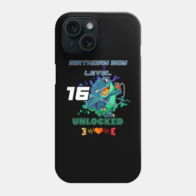 Birthday Boy Level 16 Unlocked Phone Case by DesingHeven